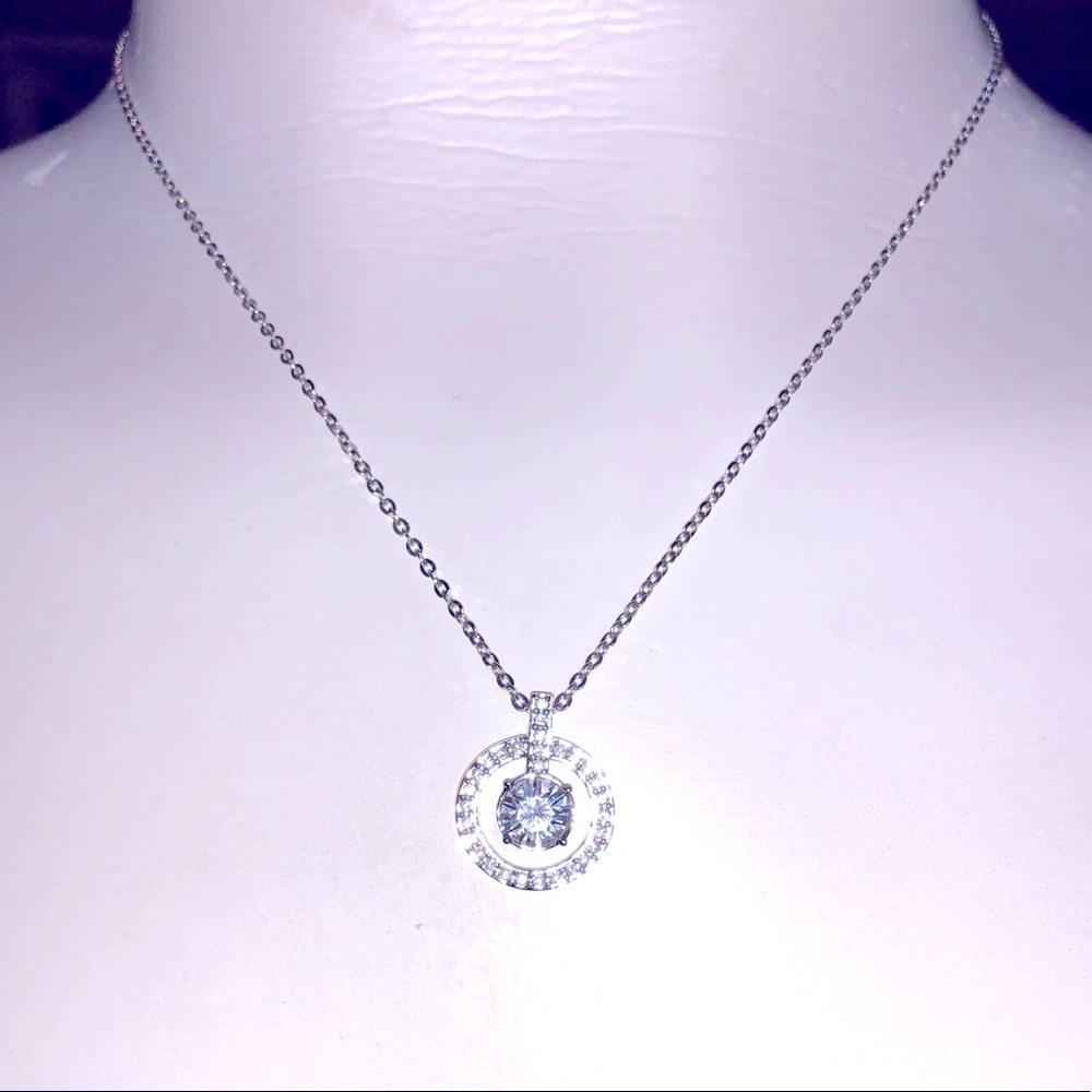 Swarovski Necklace Rhodium Plated